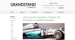 Desktop Screenshot of grandstandhospitality.co.uk